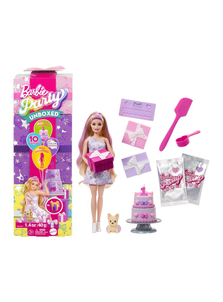 Barbie Muñeca Fiesta de Mascotas Sorpresa