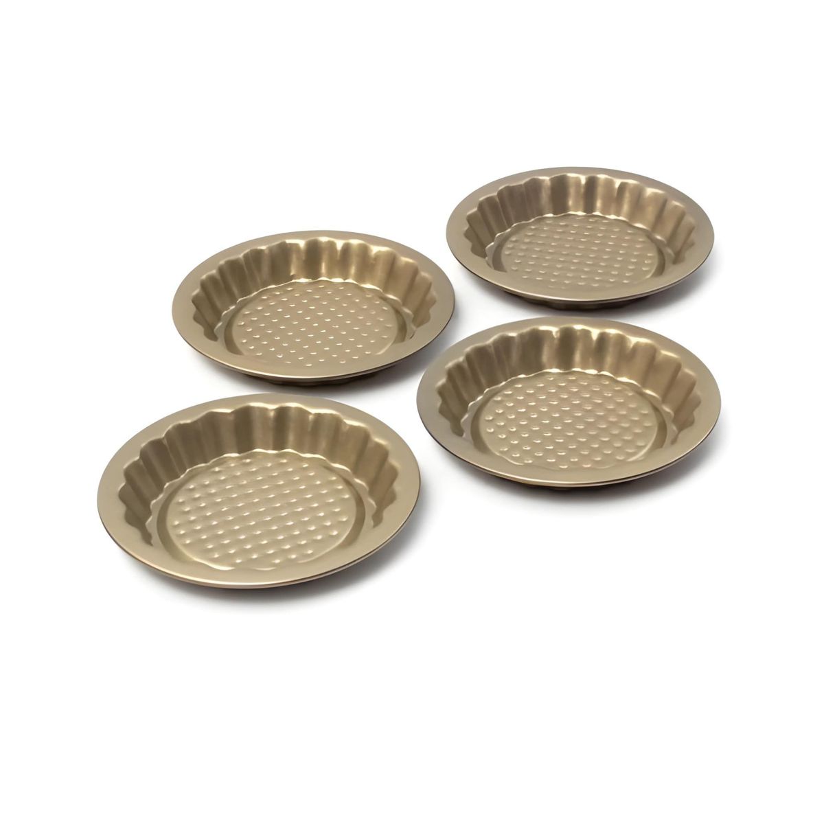 Set 4 Mini Tartaletas Non Stick Gold
