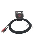 Cable Estereo 3mt de Miniplug a RCA Kirlin YE-364L-3M/BK