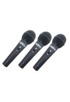 Set de 3 Microfonos Vocales CarverPro CH33-3BK
