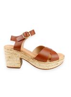 Sandalia Carmela Casual Cuero Café