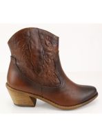 Botín Exs Vaquero Cuero Marrón