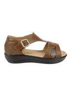 Sandalia New Walk Broche Reptil Café