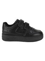 Zapatilla New Walk Velcro Escolar Negra