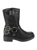 Botín Agua de Coco Motoquero Negro