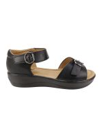 Sandalia New Walk Doble Broche Negra