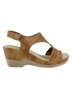 Sandalia New Walk Emma Confort Camel