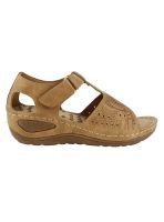 Sandalia New Walk Marina Confort Camel