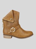 Botín Troquelado Camel