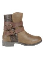 Botín Exs Reptil Cuero Marrón