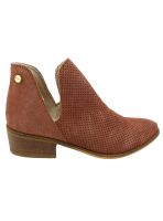 Botín Exs Abierto Cuero Marrón