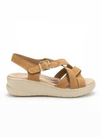 Sandalia New Walk Frizz Camel