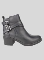 Botín Palm Baza Cuero Negro