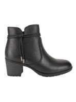 Botín Palm Tiras Cuero Negro