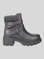 Botín Palm Jabirú Cuero Negro