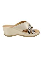 Sandalia New Walk Tiras Cruzadas Dorada