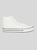 Zapatilla New walk Lona Plataforma Blanca