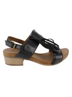 Sandalia Exs Flecos Cuero Negra