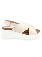 Sandalia Cintas Cruzadas Beige