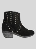 Botín Exs Vaquero Cuero Negro