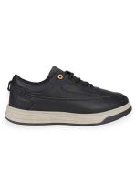 Zapatilla New Walk Casual Ecocuero Negra