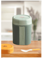 Termo Táper Térmico 500 Ml Estilo Vaso Con Tenedor Oficina Y Escolar Green