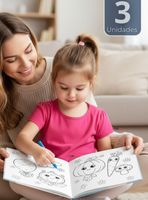 Pack 3 Libros Para Colorear y Pintar Educativo Con Stickers de Diseños Surtidos