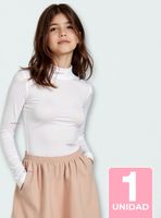 Camiseta Niña Primera Capa Bambú Invierno Cuello Beatle Polera