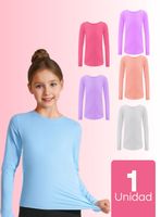 Pack 1 Camiseta Polar Niña Primera Capa Invierno Cuello Redondo