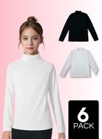 Pack 6 Camisetas Poleras Beatle Niña Primera Capa Algodón