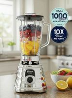 Licuadora clásica Oster® cromo con perilla ergonómica de 3 velocidades BLST4655