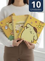 Pack 10 Cuadernos Universitarios Pompompurin de 100 Hojas 7mm Proarte Diseños Surtidos