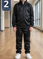 Pack 2 Conjuntos Escolares Buzo Pantalón Y Polerón Tela Sintética Niño Niña Unisex Azul 3 a 16 años