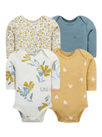 Pack 4 Bodys Tedmimak Niña Manga Larga Corazones