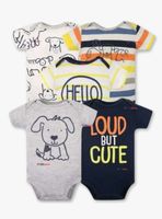 Pack 5 Bodys Niño Manga Corta Tedmimak 100% Algodón Loud But Cute