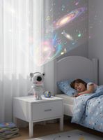 Lámpara Proyector Astronauta De Galaxia Luz Led Bluetooth