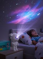 Lámpara Proyector Astronauta De Galaxia Luz Led Con Bluetooth