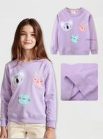 Polerón Algodón Cuello Redondo Niña Morado Animales