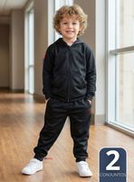 Pack 2 Conjuntos Escolares Buzo Pantalón Y Polerón Tela Sintética Niño Unisex Azul 3 a 16 años