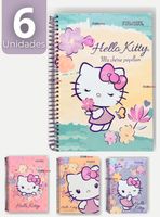 Pack 6 Cuadernos Universitario Hello Kitty 150 Hojas Tapa Gruesa Proarte Diseño Surtido