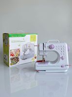 Mini Máquina De Coser Portátil Multifuncional de Color Blanco