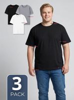 Pack 3 Camisetas Poleras 100% Algodón Básica Lisa Elástica para Hombre Colores Surtidos