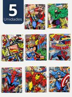 Pack 5 Cuadernos Universitarios Marvel Comics 100 Hojas Proarte Diseño Surtido