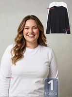 Camiseta Polera Polar Primera Capa Manga Larga de Colores Surtidos Mujer