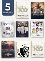 Pack 5 Unidades Cuadernos Colo Colo Centenario de 7mm 100 Hojas Diseños Surtidos