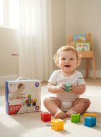 Set 8 Bloques Sensoriales De Silicona Con Números Juguete Bebé