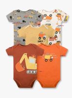 Pack 5 Bodys Niños Manga Corta Tedmimak 100% Algodón Building Adventures