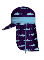 Gorro Largo Con Protección UV +50 Azul Celeste Liso