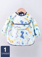 Babero Delantal Impermeable Premium Con Mangas Larga Para Bebe Y Niño