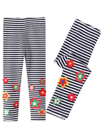 Calzas Niña Flores Rayas Jump Kids 100% Algodón